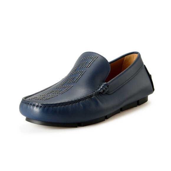 Versace Men's "Greca" 100% Leather Driver Moccasins Loafers Shoes US 10 IT 43 - Picture 1 of 8